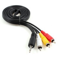 Кабель mini JACK 4pin - 3 RCA вилка - вилка  2,0 м. 021/2,0