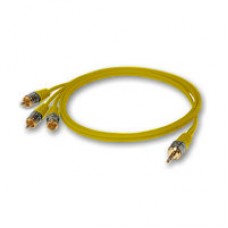 Кабель mini JACK 4pin - 3 RCA вилка - вилка  2.5 м. 021/2,5