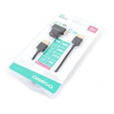 Кабель HDMI - HDMI  OMEGA  v.1.4 3D BLACK + ADAPTER TO miniHDMI & microHDMI 1.8M BLISTER 42282