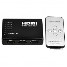 Разветвитель NO NAME SPLITTER 5 HDMI IN 1 HDMI OUT Коммутатор 5 HDMI in - 1 HDMI out с пультом