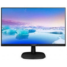 Монитор 23,6" PHILIPS 243V7QDAB, IPS матрица,  разрешение 1920x1080, яркость 250 кд/м2, динамическая контрастность 10 000 000:1, время отклика 5 мс, углы обзора 178°/178°, стереоколонки 2x2 Вт, подключение DVI-D HDCP, HDMI, VGA D-Sub, аудио стерео 24