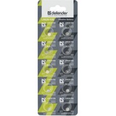 Батарейка алкалиновая DEFENDER LR626-10B AG4, в блистере 10 шт  56303