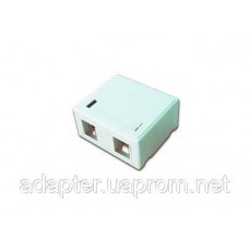 Розетка GEMBIRD RJ-45 CAT 5E внешняя двойная NCAC-SMB2