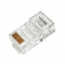 Вилка RJ-45 8Р8C кат.6 экран. вилка на кабель  2 вставки