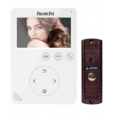 Видеодомофон FALCON EYE FE-PLUS Комплект видео домофона состоит из FE-VELA Цветной видеодомофон TFT LCD экран 4.3", сенсорные кнопки, 4-х проводной. подключение: 2 панели вызова и 2 камеры, адресный интерком, управление замком, регулировка громкости.