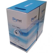 Кабель SKYNET UTP4-CAT5e 24 AWG GREY для компьютерных сетей Standard, медный, внутренний, серый, 305 м