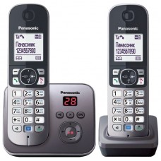 Радиотелефон PANASONIC KX-TG6822RUM GREY 2 трубки автооветчик