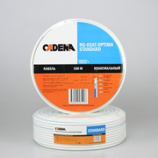 Кабель коаксиальный RG-6SAT-Optima standard CADENA белый
