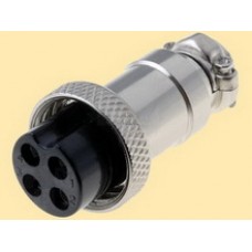 Разъем MIC 234 m4 гнездо  4DIN c гайкой