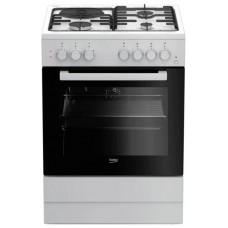 Плита BEKO FSE 62110 DW газо-электрическая с крышкой