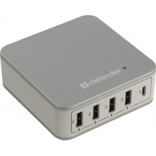 Cетевое зарядное устройство DEFENDER UPA-50 4 USB,5V/8A,блистер 83538, незаменим для зарядки различных типов устройств, компактный сетевой адаптер питания через USB, подходит для розетки европейского стандарта