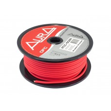 Кабель AURA PCC-508R  8GA провод силовой красный МЕДЬ! Номинальное сечение 8 мм2 8AWG. Цвет красный. Катушка: 50 метров
